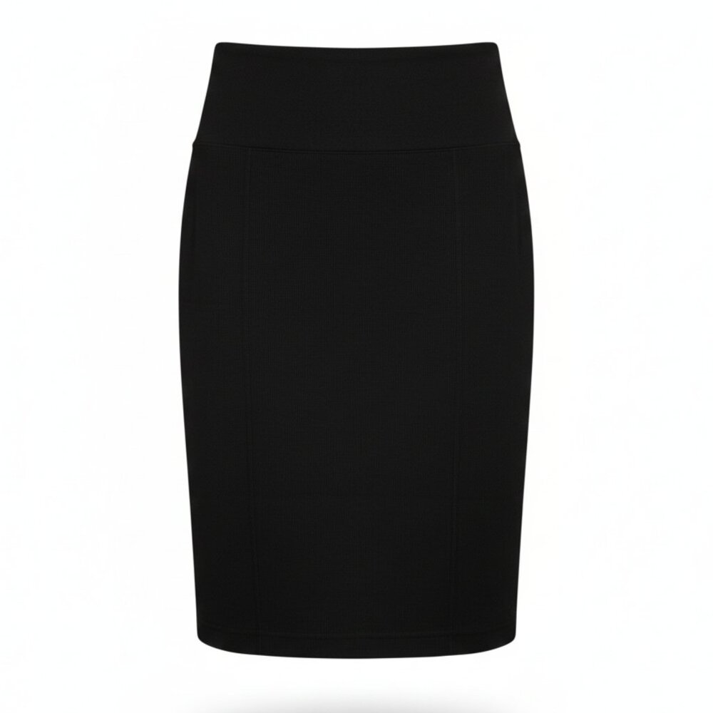 NWOT | Black Ribbed Shapewear Tummy Control Pencil Skirt Built In Underwear | XL